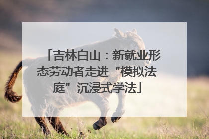 吉林白山：新就业形态劳动者走进“模拟法庭”沉浸式学法