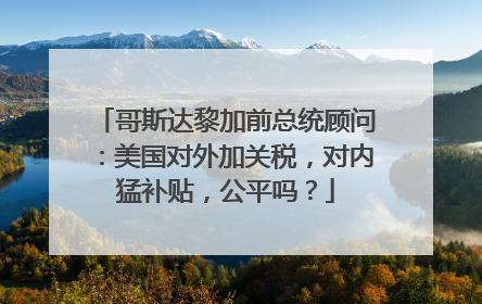 哥斯达黎加前总统顾问：美国对外加关税，对内猛补贴，公平吗？