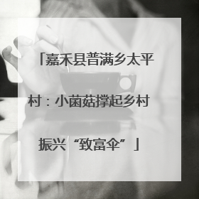 嘉禾县普满乡太平村：小菌菇撑起乡村振兴“致富伞”