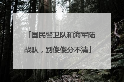 国民警卫队和海军陆战队，别傻傻分不清