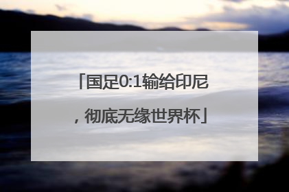 国足0:1输给印尼，彻底无缘世界杯