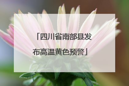 四川省南部县发布高温黄色预警