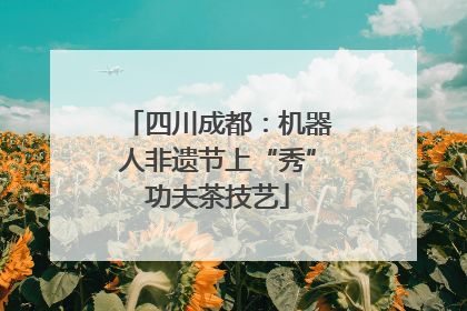 四川成都：机器人非遗节上“秀”功夫茶技艺