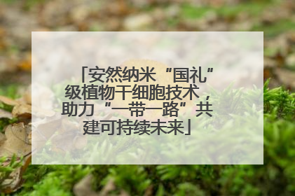 安然纳米“国礼”级植物干细胞技术，助力“一带一路”共建可持续未来