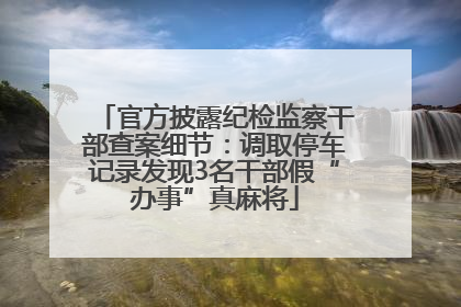 官方披露纪检监察干部查案细节：调取停车记录发现3名干部假“办事”真麻将
