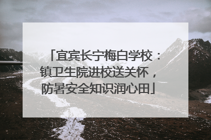 宜宾长宁梅白学校：镇卫生院进校送关怀，防暑安全知识润心田