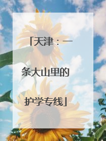 天津：一条大山里的护学专线