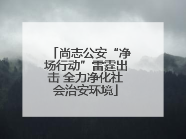 尚志公安“净场行动”雷霆出击 全力净化社会治安环境
