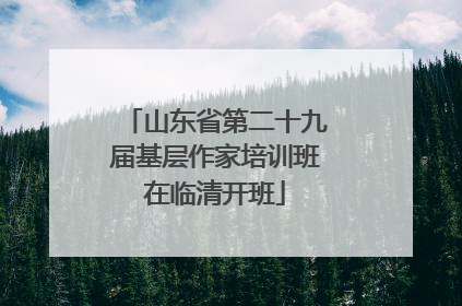 山东省第二十九届基层作家培训班在临清开班