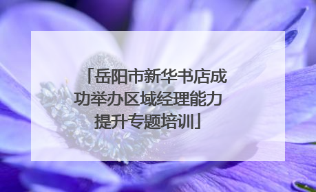岳阳市新华书店成功举办区域经理能力提升专题培训