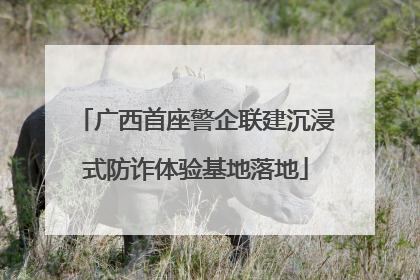 广西首座警企联建沉浸式防诈体验基地落地