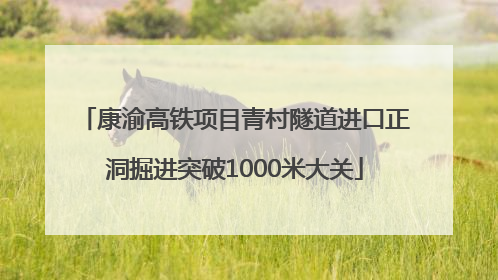 康渝高铁项目青村隧道进口正洞掘进突破1000米大关