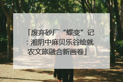 废弃砂厂“蝶变”记：湘阴中麻贝乐谷绘就农文旅融合新画卷