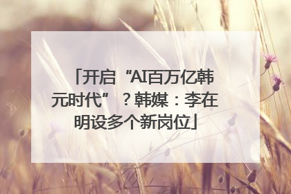 开启“AI百万亿韩元时代”？韩媒：李在明设多个新岗位