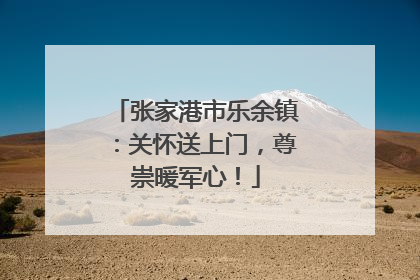 张家港市乐余镇：关怀送上门，尊崇暖军心！