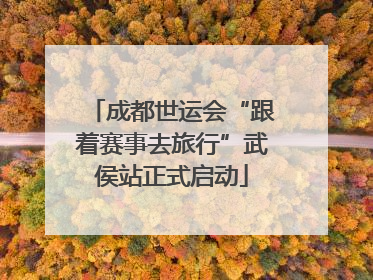成都世运会“跟着赛事去旅行”武侯站正式启动