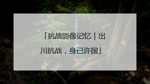 抗战影像记忆｜出川抗战，身已许国