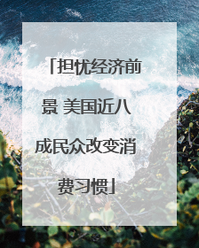 担忧经济前景 美国近八成民众改变消费习惯