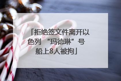 拒绝签文件离开以色列 “玛德琳”号船上8人被拘