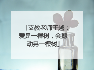 支教老师王越：爱是一棵树，会撼动另一棵树