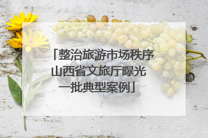 整治旅游市场秩序 山西省文旅厅曝光一批典型案例