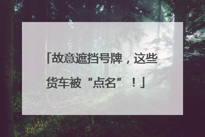 故意遮挡号牌，这些货车被“点名”！