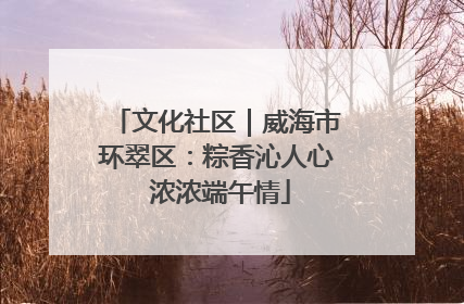 文化社区｜威海市环翠区：粽香沁人心 浓浓端午情
