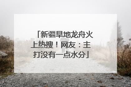 新疆旱地龙舟火上热搜！网友：主打没有一点水分