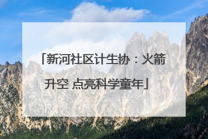 新河社区计生协：火箭升空 点亮科学童年