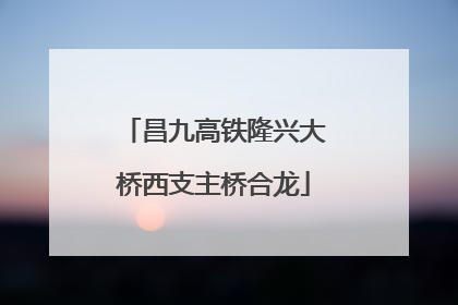 昌九高铁隆兴大桥西支主桥合龙