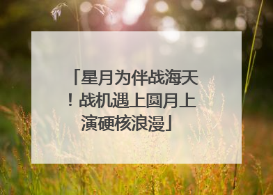 星月为伴战海天！战机遇上圆月上演硬核浪漫