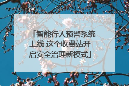 智能行人预警系统上线 这个收费站开启安全治理新模式