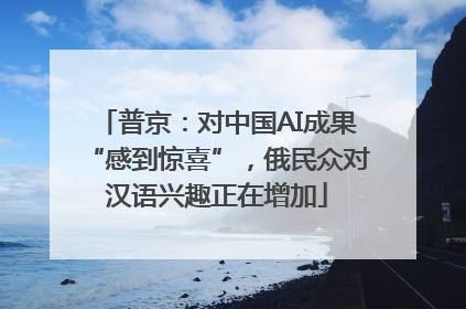 普京：对中国AI成果“感到惊喜”，俄民众对汉语兴趣正在增加