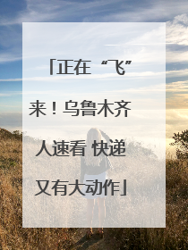 正在“飞”来！乌鲁木齐人速看 快递又有大动作