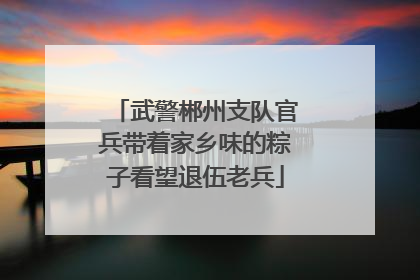 武警郴州支队官兵带着家乡味的粽子看望退伍老兵
