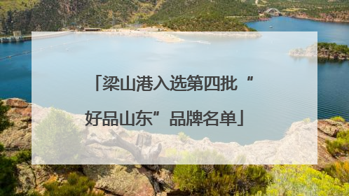 梁山港入选第四批“好品山东”品牌名单
