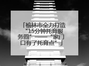 榆林市全力打造“15分钟托育服务圈”——“家门口有了托育点”