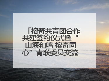 榕奇共青团合作共建签约仪式暨“山海和鸣 榕奇同心”青联委员交流交往交融活动在福州举行