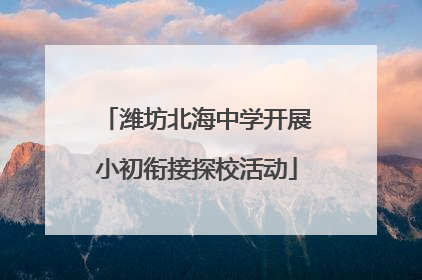 潍坊北海中学开展小初衔接探校活动
