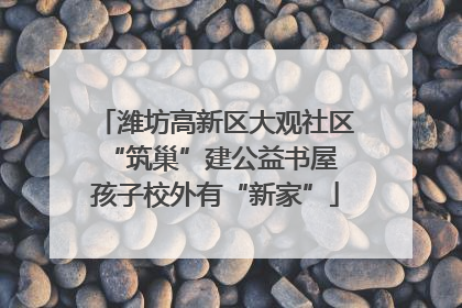 潍坊高新区大观社区“筑巢”建公益书屋 孩子校外有“新家”