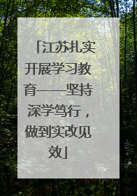 江苏扎实开展学习教育——坚持深学笃行，做到实改见效
