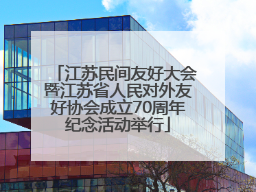 江苏民间友好大会暨江苏省人民对外友好协会成立70周年纪念活动举行