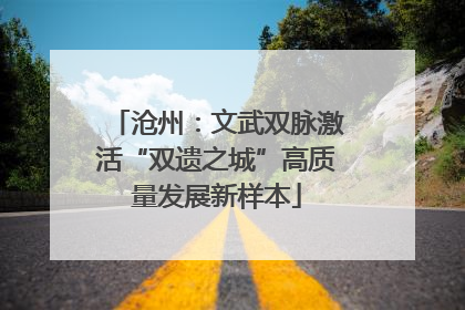 沧州：文武双脉激活“双遗之城”高质量发展新样本