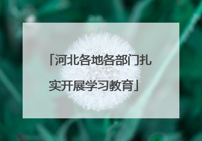 河北各地各部门扎实开展学习教育