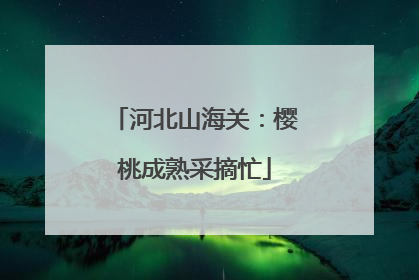 河北山海关：樱桃成熟采摘忙