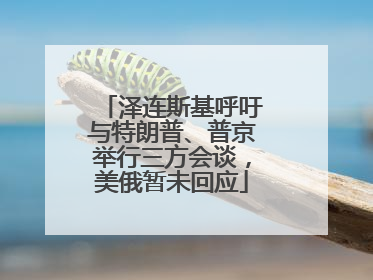 泽连斯基呼吁与特朗普、普京举行三方会谈，美俄暂未回应