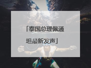 泰国总理佩通坦最新发声