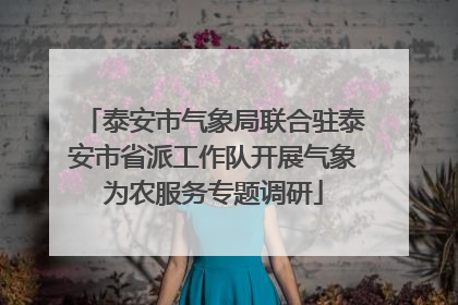 泰安市气象局联合驻泰安市省派工作队开展气象为农服务专题调研