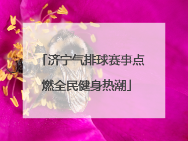 济宁气排球赛事点燃全民健身热潮