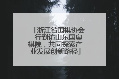 浙江省围棋协会一行到访山东国奥棋院，共同探索产业发展创新路径